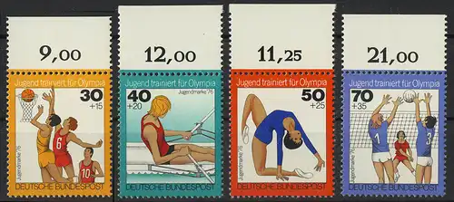 882-885 Jugend Olympia 1976, Oberrand, Satz ** postfrisch