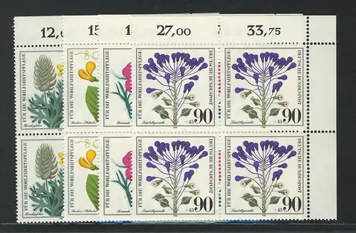 1059-1062 Wofa Herbes sauvages 1980, E-Vbl. o.r.