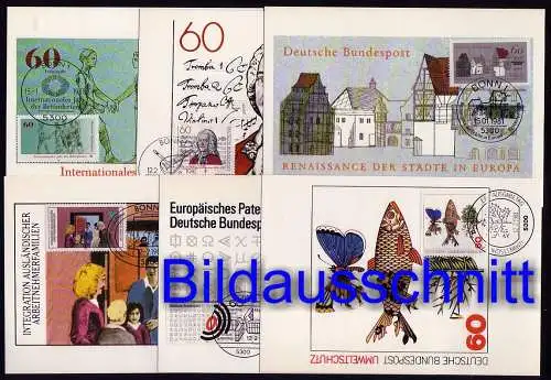 1082-1117 Cartes maximales Année 1981 cp. sans ATM