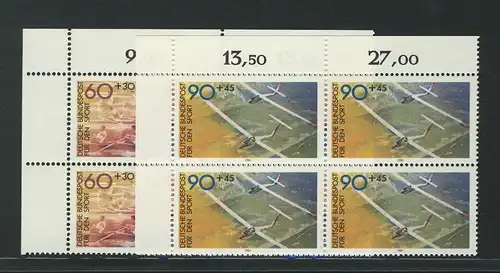 1094-1095 Sporthilfe Rudern und Segelfliegen 1981, E-Vbl o.l. Satz **