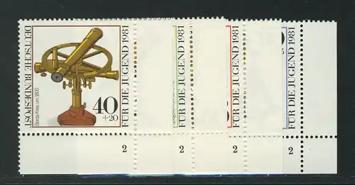 1090-1093 Jugend Optische Instrumente 1981, FN2 Satz **
