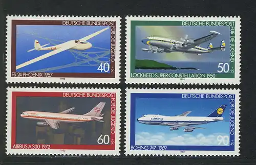 1040-1043 Jeunesse aéronautique 1980, taux **.