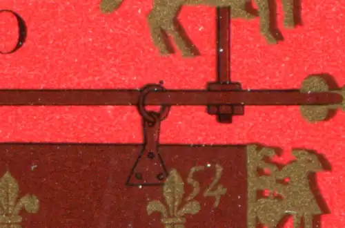 1023 T.d.B. 1979 mit PLF Fleck oben an der rechten Aufhängung, Feld 9 **