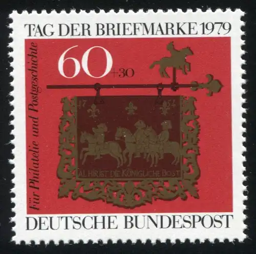 1023 T.d.B. 1979 mit PLF Fleck oben an der rechten Aufhängung, Feld 9 **