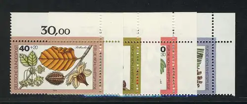1024-1027 Wofa Bäume 1979, Ecke o.r. Satz **