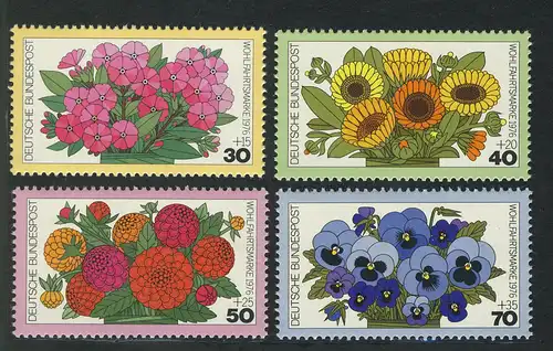 904-907 Wofa Gartenblumen 1976, Satz **