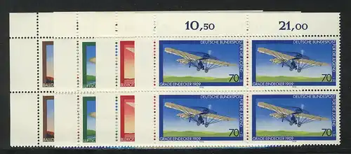 964-967 Jeunesse aéronautique 1978, E-Vbl. o.l. phrase **