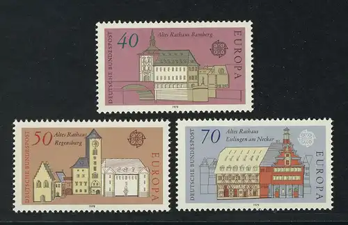 969-971 Europa Baudenkmäler 1978, Satz **