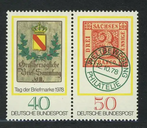 980-981 Tag der Briefmarke 1978, Zusammendruck ** postfrisch