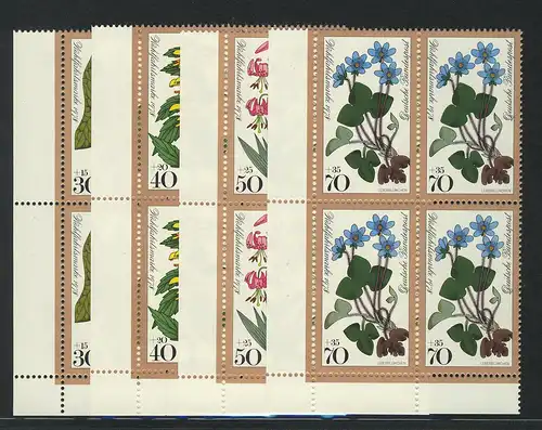 982-985 Wofa Fleurs forestières 1978, E-Vbl. et l.