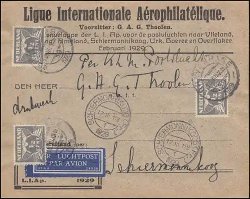 Ausstellung Internationale Aerophilatelie Drucksache S'GRAVENHAGE 17.3.1929