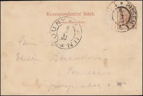 AK Plzen / Pilsen - Panorama, cachet approprié PILSEN - Codes 2.8.1899