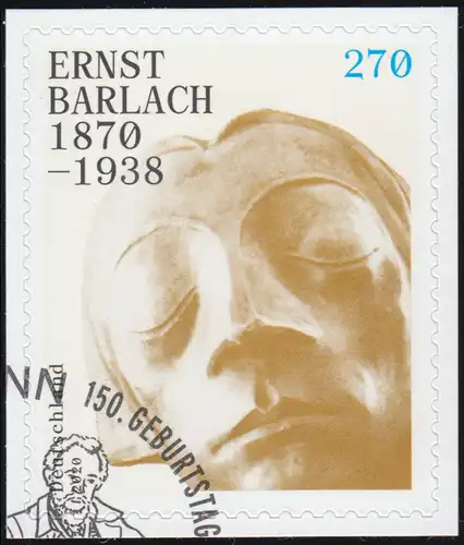 3521 Ernst Barlach, autocollant sur film neutre, O