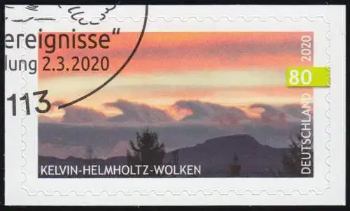 3532 Himmelsereignisse: Kelvin-Helmholtz-Wolken, sk auf neutraler Folie, O