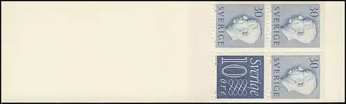 Carnet de marque 2bb chiffre / Roi Gustav VI Adolf - avec feuillet 8, **