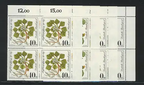 1108-1111 Wofa Pflanzen 1981, E-Vbl o.r. Satz **
