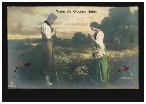 AK Travaux de terrain: Quand les cloches sonnent - La prière du soir sur le champ de céréales