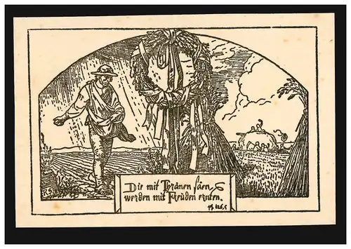 AA Agriculture: Rudolf-Schäfer Image: semailles et moisson - avec Psaume, inutilisé