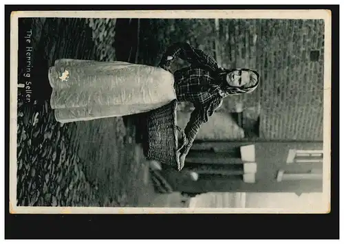 Carte de photo The Herring Seller - La vendeuse de harengs, couru 1909