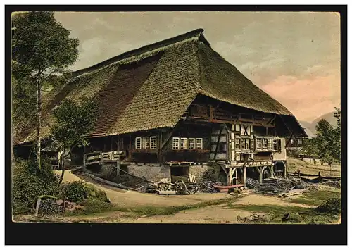 AK Schwarzwald: Ältestes Haus in Gutach, BÜHL 19.6.1919