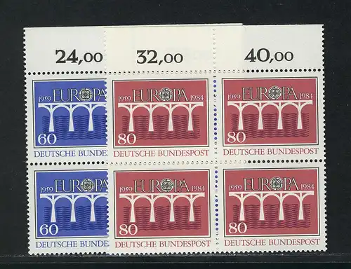 1210-211 Europe Ponts 1984, OR-Vbl Set **