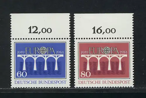 1210-211 Europe Ponts 1984, Oberrand, set **