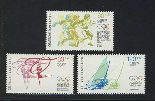 1206-1208 Aide sportive Jeux olympiques d'été 1984, série fraîchement ajoutée **