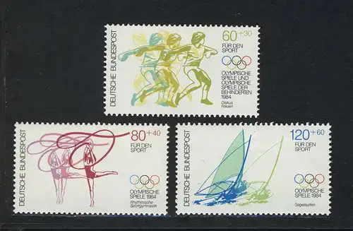 1206-1208 Sporthilfe Olympische Sommerspiele 1984, Satz postfrisch **