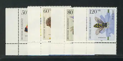 1202-1205 Jugend Bestäubungsinsekten, Ecke u.l. Satz **