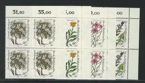 1188-1191 Wofa Fleurs alpines 1983, E-Vbl o.r.