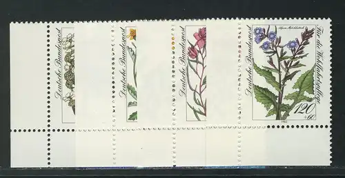 1188-1191 Wofa Alpenblumen 1983, Ecke u.l. Satz **