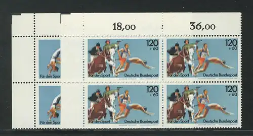 1172-1173 Sporthilfe Turnen und Moderner Fünfkampf 1983, E-Vbl o.l. Satz **