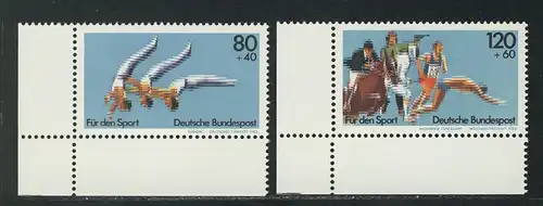 1172-1173 Sportshilfe Gymnastique et Moderne Cinq-Concours 1983, Coin et L.