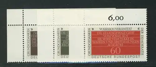 1105-1107 Demokratie 1981, Ecke o.l. Satz **