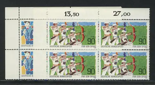 1127-1128 Aide sportive Course permanente et tir à l'arc 1982, E-Vbl o.l. Set **