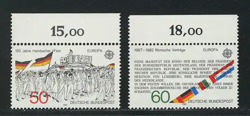 1130-1131 Europe Événements historiques 1982, Oberrand, set **