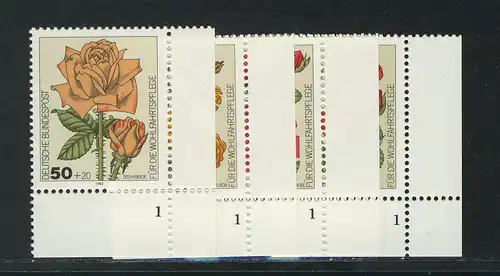 1150-1153 Wofa Roses de jardin 1982, FN1 phrase **