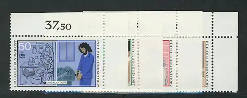 1315-1318 Jugend Handwerksberufe 1987, Ecke o.r. Satz **