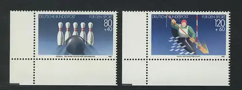 1238-39 Aide sportive Kegels et canoë-lalom 1985, coin et l'ensemble **