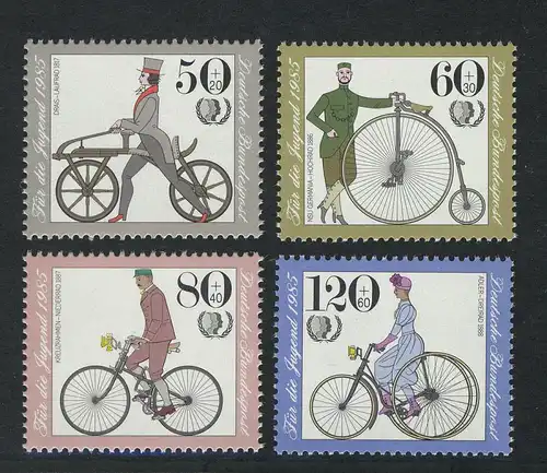 1242-1245 Jugend Fahrräder 1985, Satz postfrisch