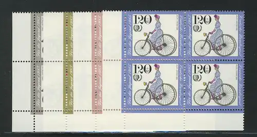 1242-1245 Jugend Fahrräder 1985, E-Vbl u.l. Satz **