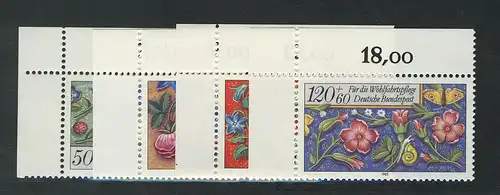 1259-1262 Wofa Miniaturen 1985, Ecke o.l. Satz **