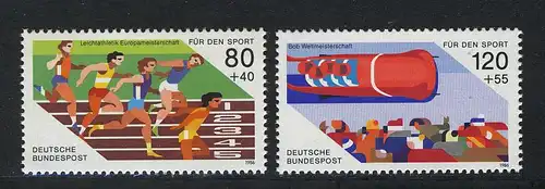 1269-1270 Sporthilfe Kurzstreckenlauf und Viererbob 1986, Satz postfrisch **