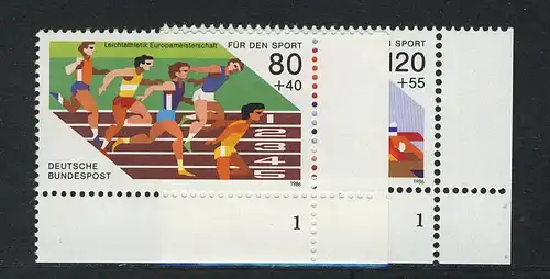 1269-1270 Sporthilfe Kurzstreckenlauf und Viererbob 1986, FN1 Satz **