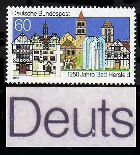 1271 Bad Hersfeld, PLF gebrochenes u in Deutsche, Feld 12, **