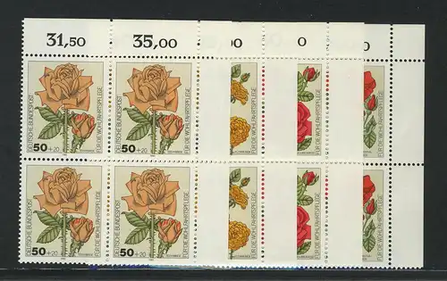 1150-1153 Wofa Roses de jardin 1982, E-Vbl o.r.