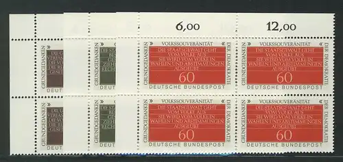 1105-1107 Demokratie 1981, E-Vbl o.l. Satz **