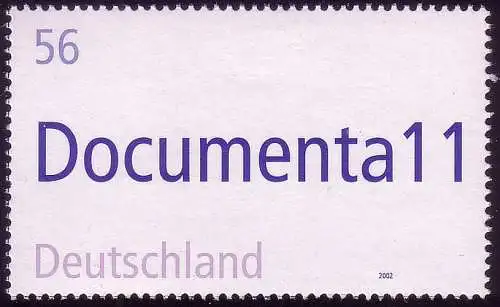 2257 Documenta11 Kassel aus Block 58, Einzelmarke postfrisch **