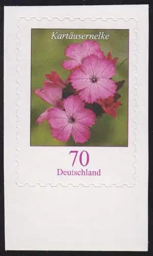 2716II Blume 70 C 2010 SELBSTKLEBEND aus Folienblatt 8, postfrisch **