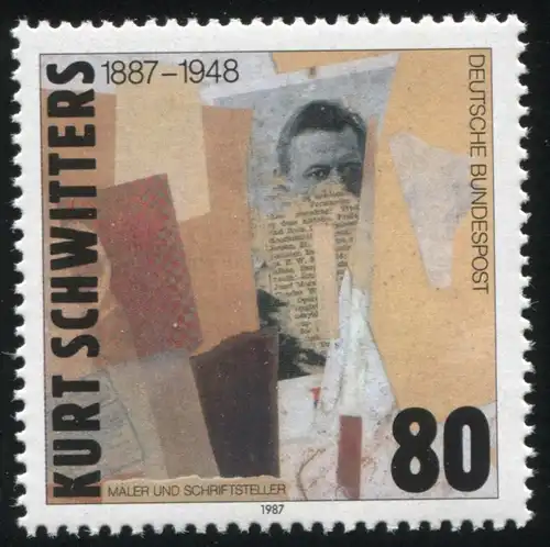 1326I Schwitters mit PLF I grüner Strich über dem A von MALER, Feld 21 **